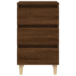 ZNTS Bed Cabinet with Solid Wood Legs Brown Oak 40x35x69 cm 813138