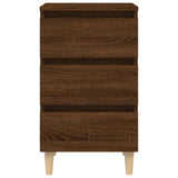 ZNTS Bed Cabinet with Solid Wood Legs Brown Oak 40x35x69 cm 813138