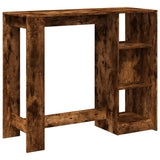 Bar Table with Shelf Smoked Oak 124x46x103.5 cm Engineered Wood 854395