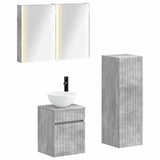 Bathroom Furniture Set 4 pcs Concrete Grey 3407474