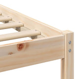 Bed Frame with Headboard Brown 90 x 190 cm Solid Pine Wood 872254