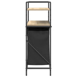 Laundry Basket 2 Compartments with Shelves Sonoma Oak 859086