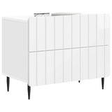 Bedside Cabinet High Gloss White 62 x 34.5 x 49.5 cm 894319