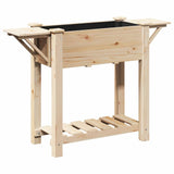 Garden Planter Beige 111 x 37 x 76.5 cm Solid fir wood 42006574