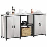 Kitchen Storage Set HATTEM 3 pcs Silver Stainless Steel 3392698