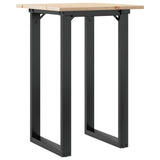 ZNTS Dining Table O-Frame 50x50x75 cm Solid Wood Pine and Steel 3282669