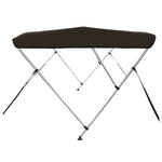 ZNTS 3-bow Bimini Top Black 183x160x137 cm 94803