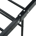 ZNTS 284689 Bed Frame without Mattress Black Metal 100x200 cm