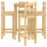 5 Piece Bar Set Solid Wood Pine 3217069