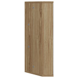Corner Bathroom Mirror Cabinet Oak 30x24x60 cm 357980