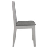 Dining Chairs with Cushions 2 pcs Grey Solid Wood 247638