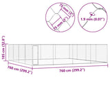 Outdoor Dog Kennel Galvanised Steel 760x760x185 cm 145037
