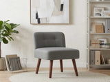 Slipper Chair Dark Grey Velvet 42050513