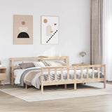 Bed Frame without Mattress 200x200 cm Solid Wood Pine 3305769