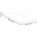 Mattress Topper White 80 x 200 x 7 cm Jaquard Fabric 4106276