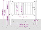 Fence Gate HORST 100 x 75 cm Metal Black Lockable 42034063