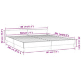 Bed Frame without Mattress Black 180x200cm Super King Velvet 349910