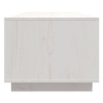 ZNTS Coffee Table White 110x50x40 cm Solid Wood Pine 814425