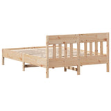 Bed Frame without Mattress 135x190 cm Double Solid Wood Pine 842666