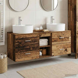 Bathroom Cabinet Set 3 pcs Old Wood 49.5 x 44.5 x 65 cm 3405881