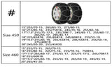 Car Tyre Snow Chains 2 pcs 16 mm SUV 4x4 Size 460 210611