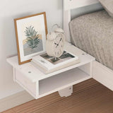 Bed Frame with Headboard White 75 x 190 cm Solid Pine Wood 873473