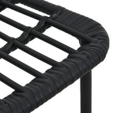 Dining Set Black Poly rattan, powder-coated steel, tempered glass 3060249