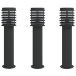 ZNTS Outdoor Floor Lamps 3pcs Black 60 cm Stainless Steel 4006362