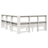 Bookcase Bed without Mattress White 160x200 cm Solid Wood Pine 3324377