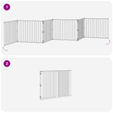 Dog Gate 6 pcs Black 100 x 80 cm Galvanised Steel 891994