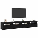 TV Cabinets 2 pcs Black oak 240 x 35 x 40 cm Engineered wood 3332491