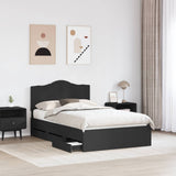 Bed Frame with Drawer Black 120 x 190 cm Engineer Wood 3413437