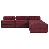 Modular Sofa 4 pcs Maroon Fabric 3315074
