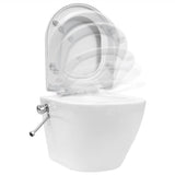 Wall Hung Rimless Toilet with Concealed Cistern Ceramic White 3055348