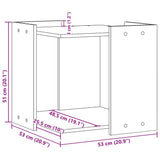 ZNTS Cat Litter Box Enclosure Concrete Grey 53x53x51 cm Engineered Wood 857754