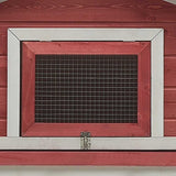 Rabbit Hutch Red 310x70x87 cm Solid Pine & Fir Wood 170860