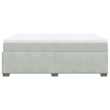 Box Spring Bed with Mattress Light Grey 140x200 cm Velvet 3285287