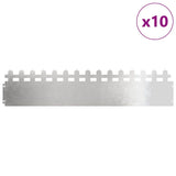 Lawn Edgings 10 pcs Silver 103 x 0.05 x 22 cm Stainless Steel 874798
