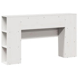 Headboard with Storage White 135 cm Solid Wood Pine 855634