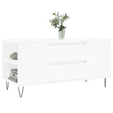 Coffee Table White 102x44.5x50 cm Engineered Wood 830996