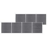 Garden Fence WPC 1218x186 cm Grey 3053230