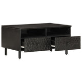 Coffee Table Black 80x54x40 cm Solid Wood Mango 356832