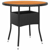 Garden Bistro Set Black Poly rattan Medium Removable Covers 3095908