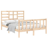 Bed Frame without Mattress Solid Wood 140x190 cm 3105905
