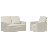 Sofa Set 2 pcs Cream Velvet 3433198