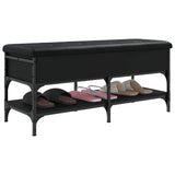 Shoe Bench Black 102x42x45 cm Engineered Wood 835197