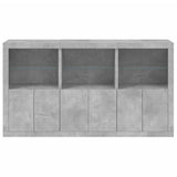 Sideboard with LED Lights Concrete Grey 181.5x37x100 cm 3209152