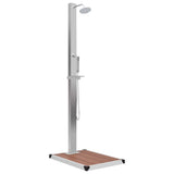 Outdoor Shower with Tray WPC Stainless Steel 3051285