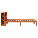 Bookcase Bed without Mattress Wax Brown 100x200cm Solid Wood Pine 3322545