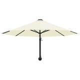 ZNTS Wall-Mounted Garden Parasol with Metal Pole 300 cm Sand 44863